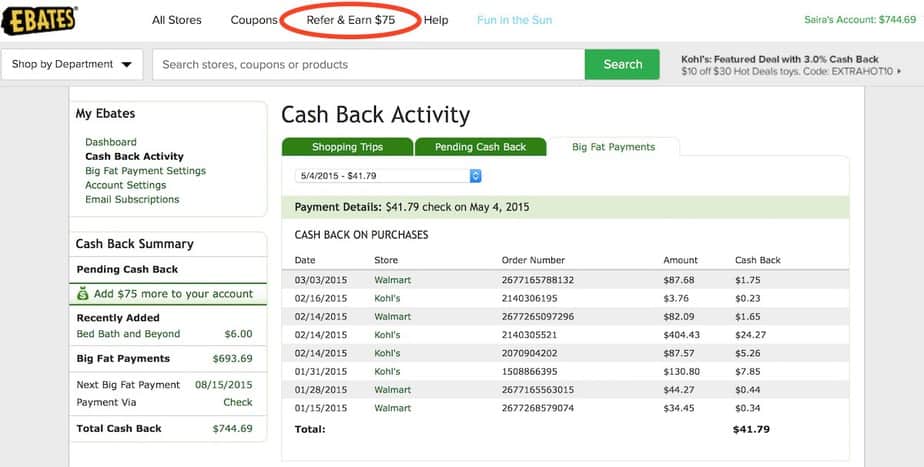 ebates referral