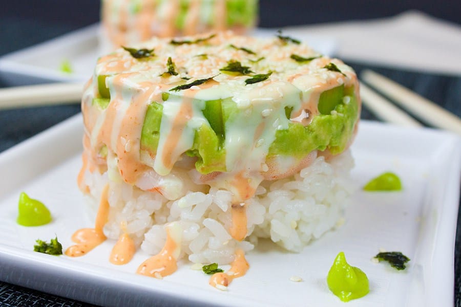 spicy shrimp sushi