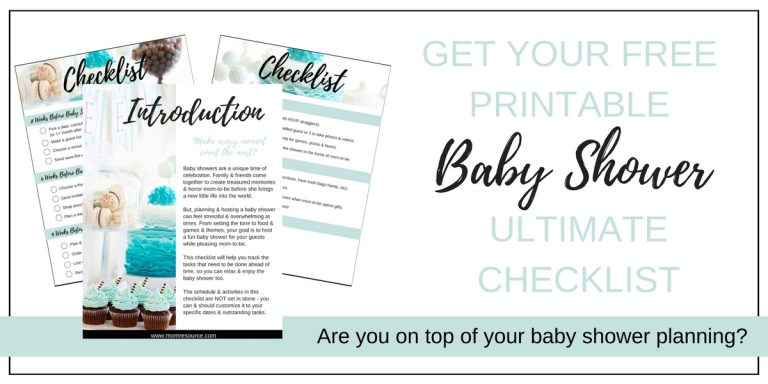 Quick &amp; Easy Baby Shower Checklist - With Timeline &amp; Printable