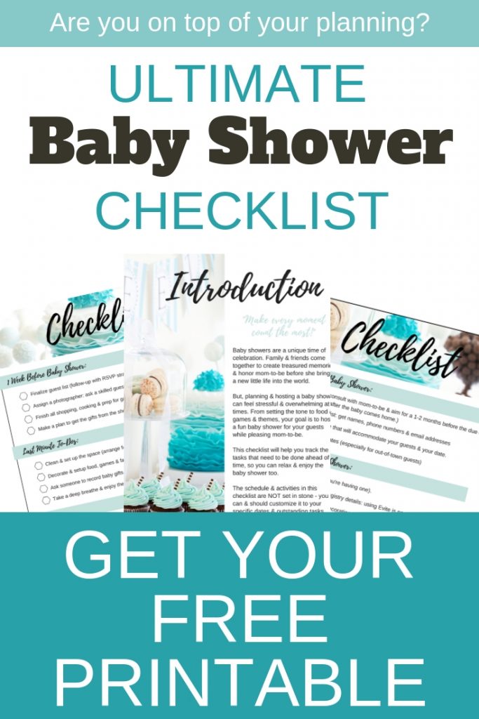 audiencia Mareo marcador Quick & Easy Baby Shower Checklist - With Timeline & Printable