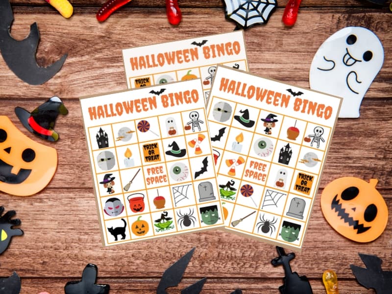 Halloween Bingo Game - 80 Printable Cards