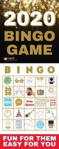 Fun New Years Eve Party Games - easy to print & play for all ages. Bingo is always a hit party game for adults, for teens, for kids, and for families. This 2019 - 2020 New Years Even party game is perfect for your party! Complete instructions included. All game cards are unique.