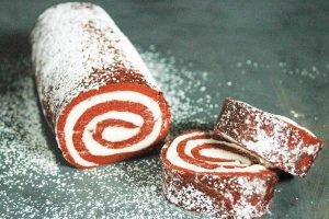 red velvet swiss roll