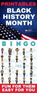 Black History Month activities perfect for kids of all ages! Get 40 printable game cards now - a fun theme for teens, for church, for work, for seniors, etc. Grab this Black History Month game with words & pictures & instructions for how to play. These bingo game cards are the perfect activity & idea for your group during Black History Month!