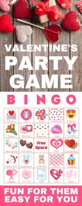 Valentine's Day bingo cards perfect for any group! Get 40 printable bingo cards now - a perfect holiday theme for a Valentine's Day party with kids or Valentine's Day party for adults or office parties. With words and pictures and instructions for how to play, these bingo cards you’ll find the perfect games & ideas for your Valentine's Day party!