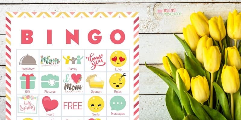 mothers day bingo game flowers