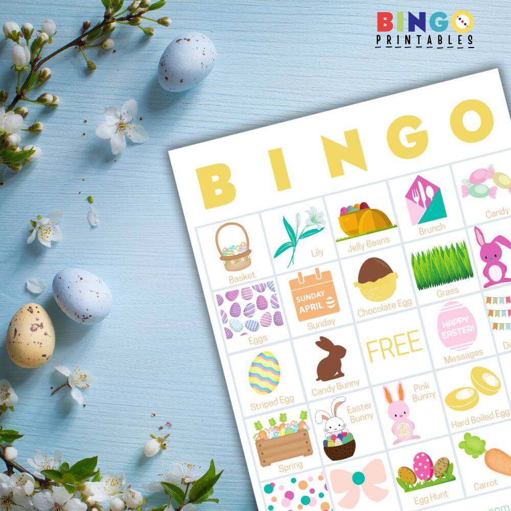 easter bingo printable activities