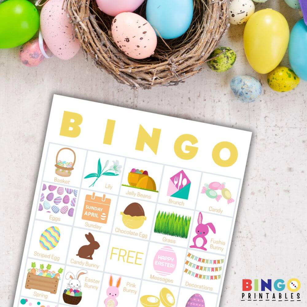 easter bingo printable parties