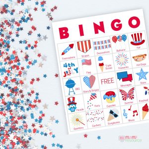 july 4th party games bingo boards