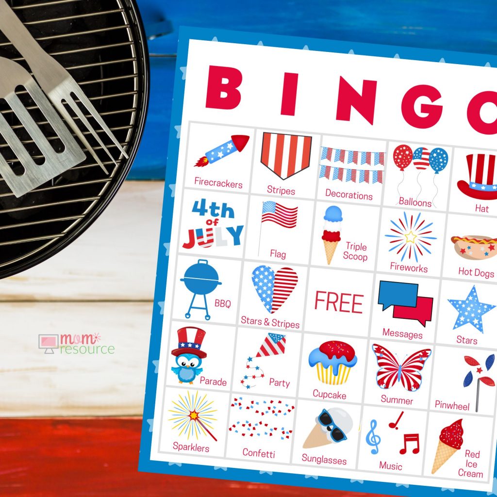 printable 4th of july bingo