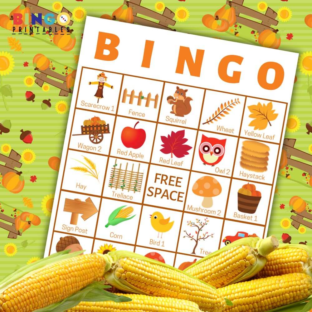 Large Group Harvest Bingo Cards