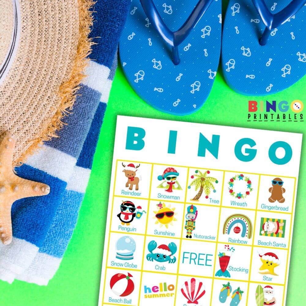 christmas in july bingo party game