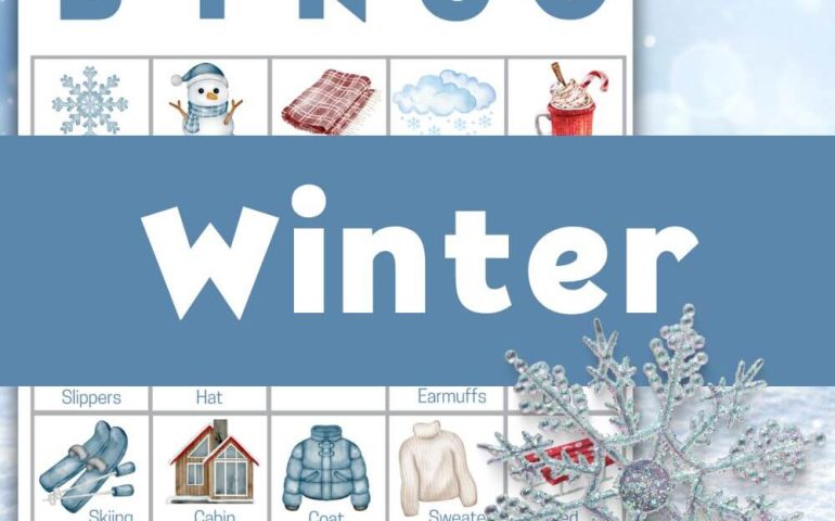 winter bingo printables game