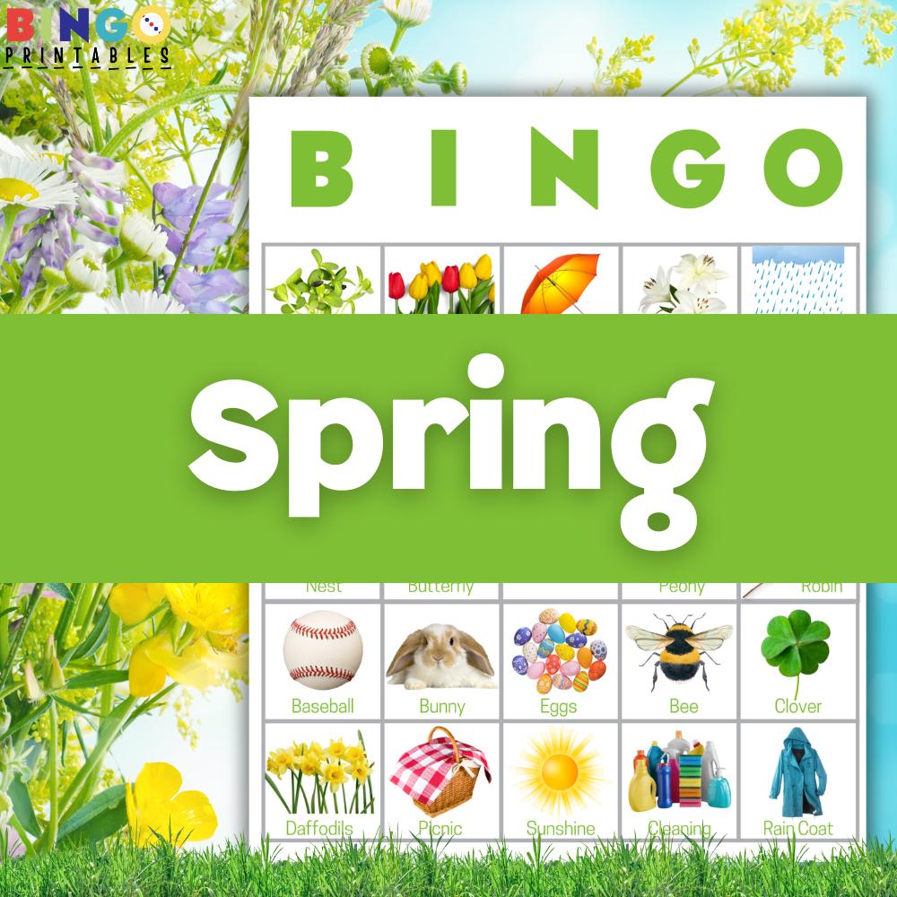 spring bingo game for adults printable