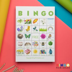 spring bingo printable PDF